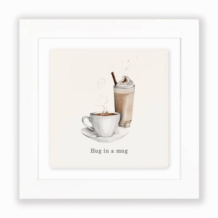 Framed Print - Ceramic Tile - Coffee Art for wholesale by Crumble & Core