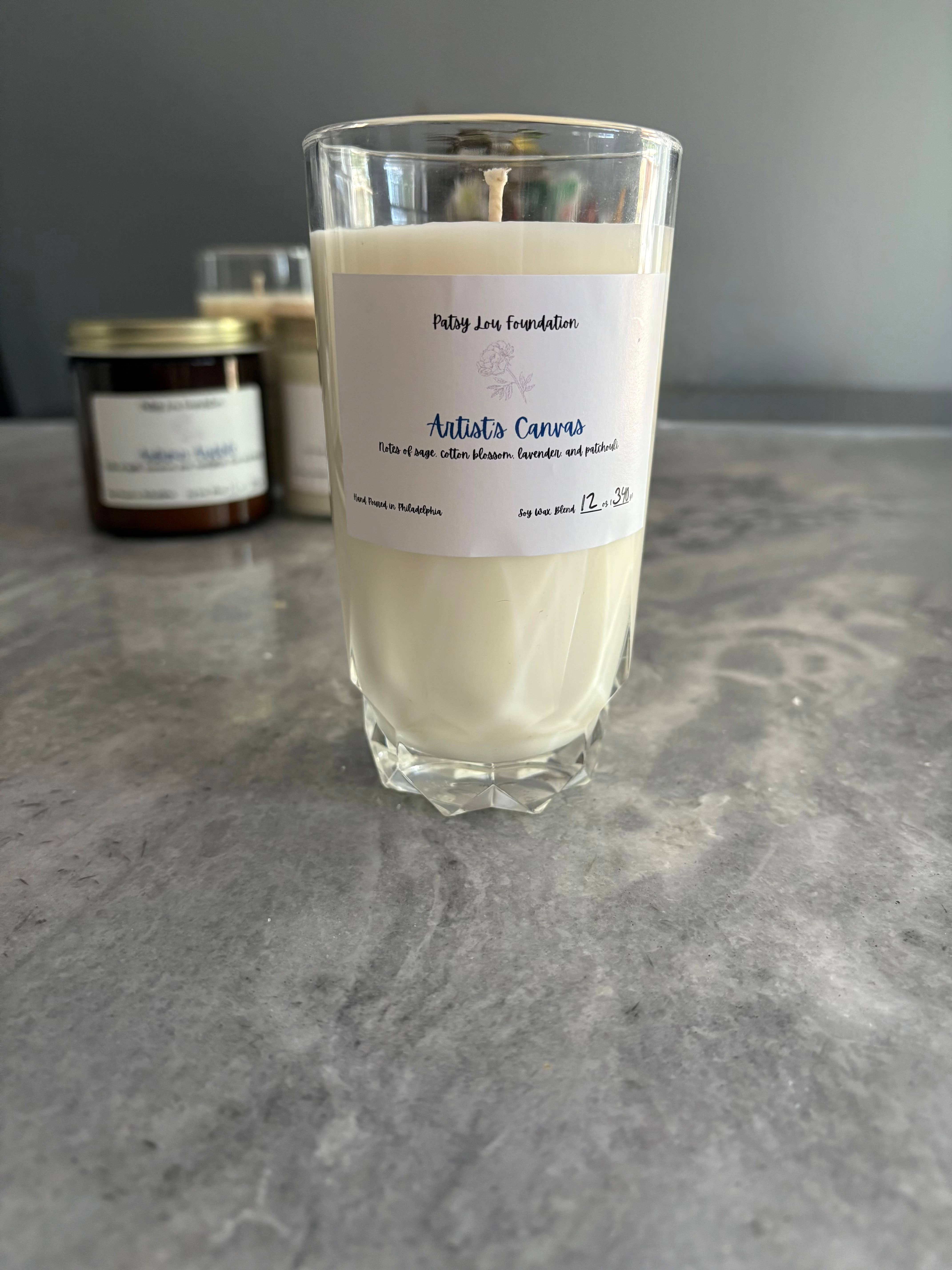 Patsy Lou Foundation – wholesale Jar/filled candle – Artist Canvas