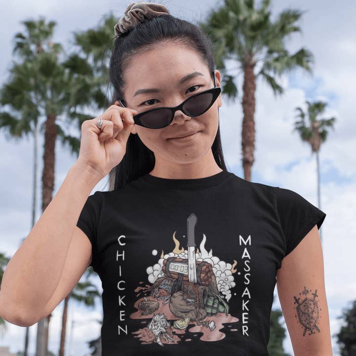 Kitchen Bastards - Wholesale Screen Printed T-Shirt - Men's - Chicken Massacre T-shirt2