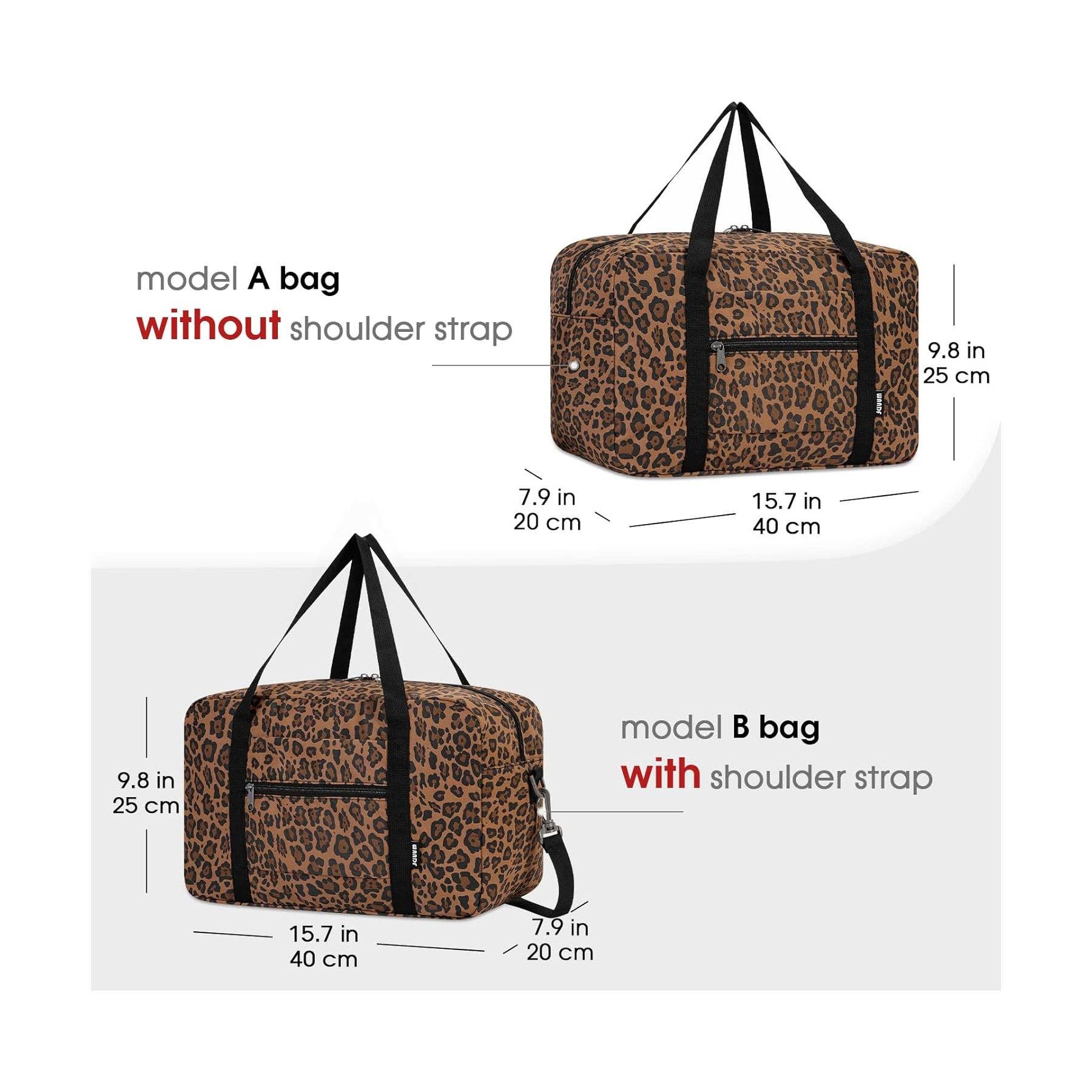 wandf – Saco de viagem - Mulher por atacado – Mala de Viagem Impressa 20L Armazenamento Sob o Assento para Companhias Aéreas6