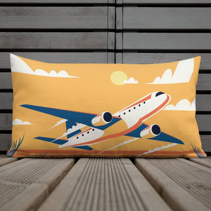 Retro Crimson Takeoff Kuddfodral för wholesale av Cushion Covers Store