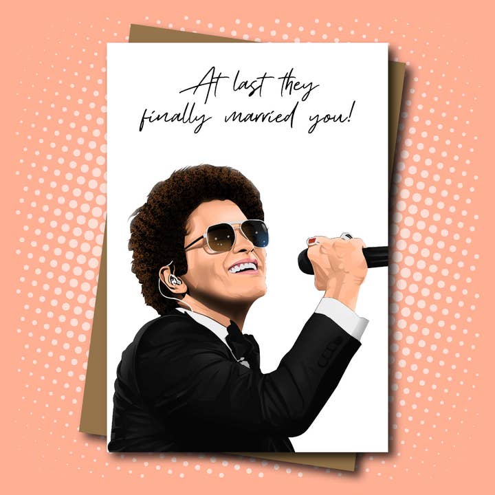 Maya Rose Creations - Vente Faire-part de mariage - Carte de mariage « Marry You » inspirée de Bruno Mars
