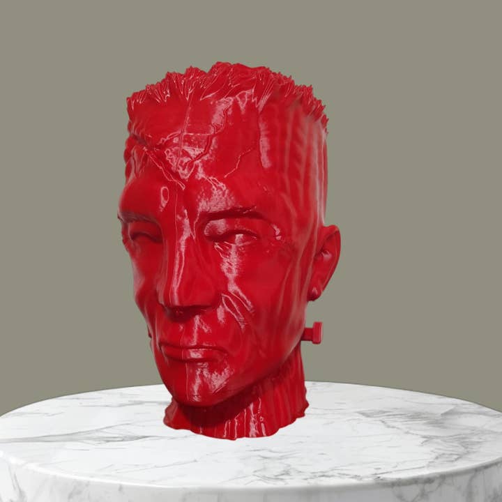 Soporte para Auriculares de Frankenstein, Soporte para Auriculares de Terror, Decoración de Escritorio para Gamers, Acento Espeluznante para la Habitación, Organizador de Oficina, Busto de Frankenstein Pintable para venta al por mayor de PerfectionIn3D