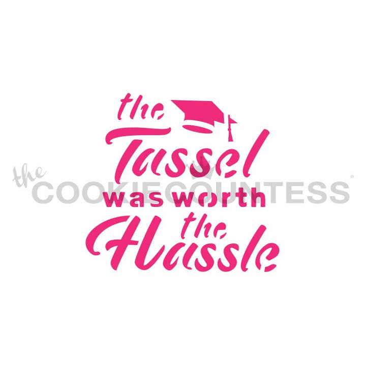 Le pompon en valait la peine pochoir pour la vente par The Cookie Countess