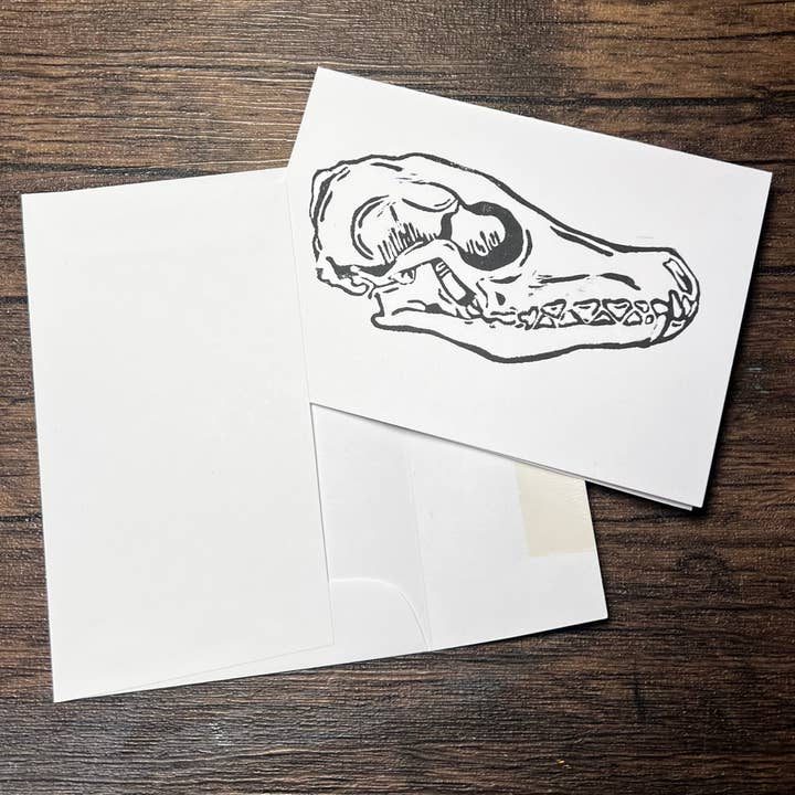 Dragonduck Creations - Wholesale Everyday Greeting Card - Fox Skull Greeting Card 2