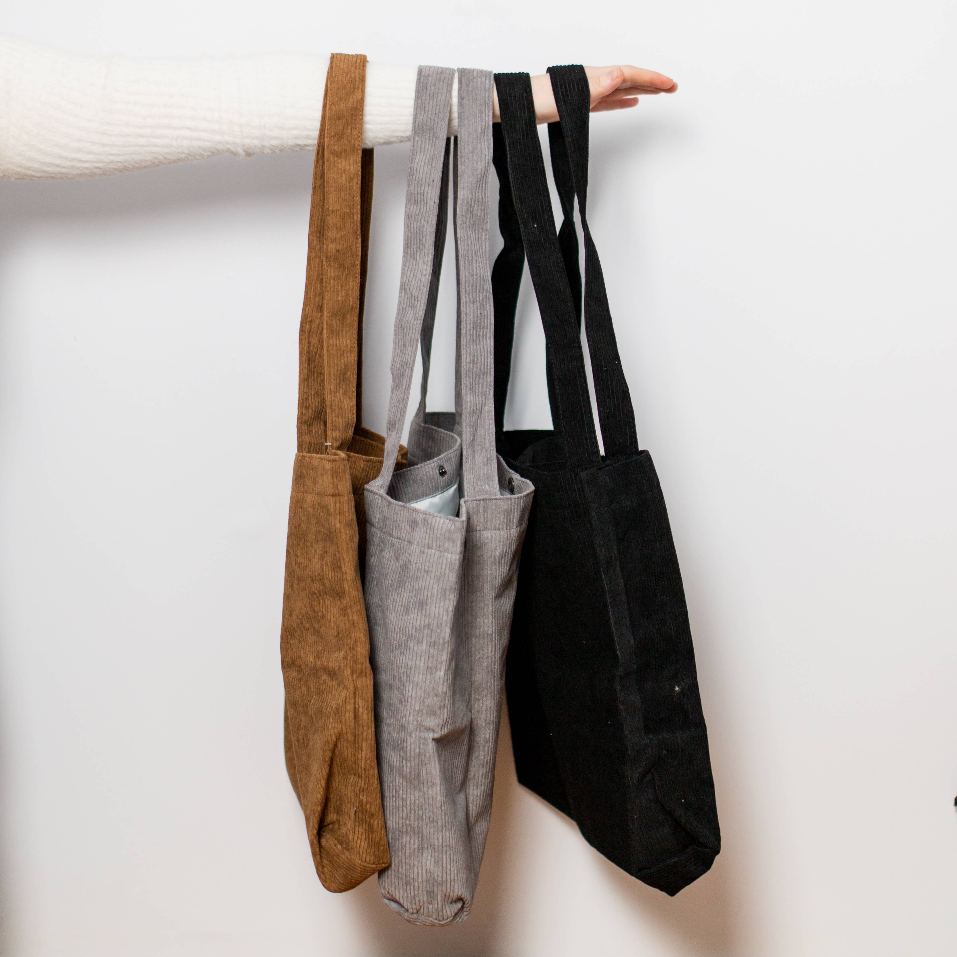 HayMad & Co. - Vente Tote bag – femme - Cabas en velours côtelé2