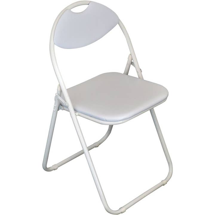 Harbour Housewares Padded Folding Chair - White for wholesale by Rinkit Ltd