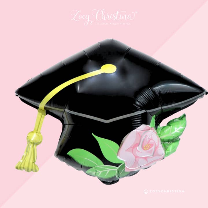 Graduation Cap Foil Balloon – 26" x 22" for wholesale by Zoey Christina