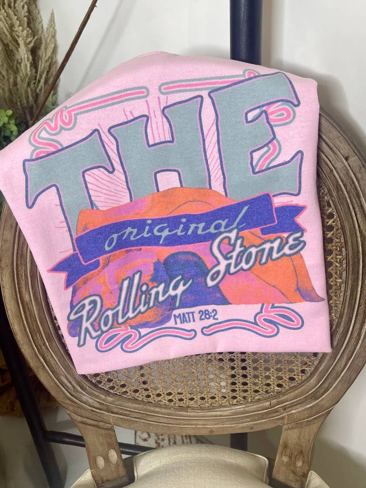 Jerzee Pink The Original Rolling Stone (Sublimation T-Shirt) for wholesale on Faire
