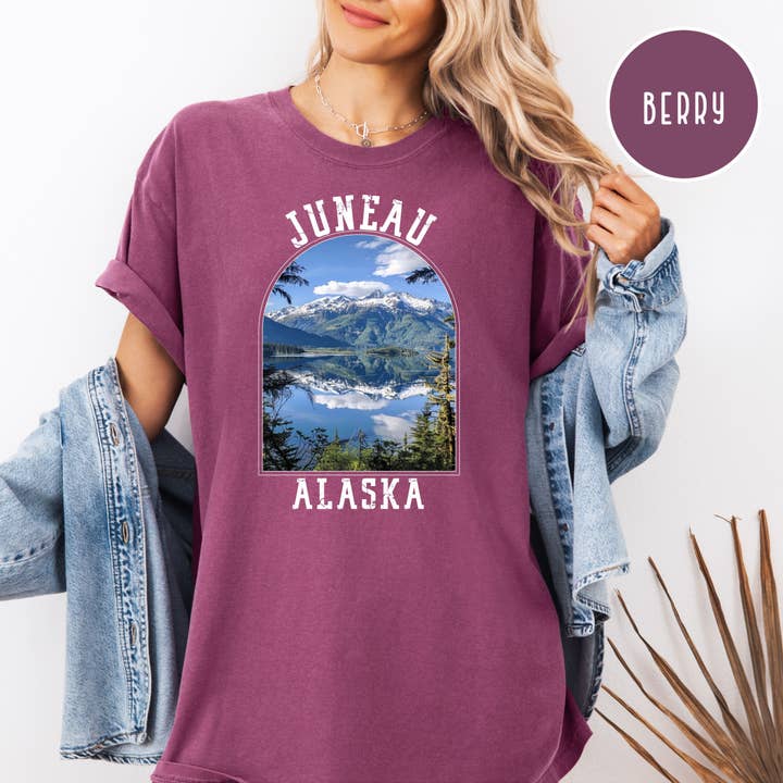 Juneau Alaska Comfort Colors® Tee for wholesale by CindyL Boutique