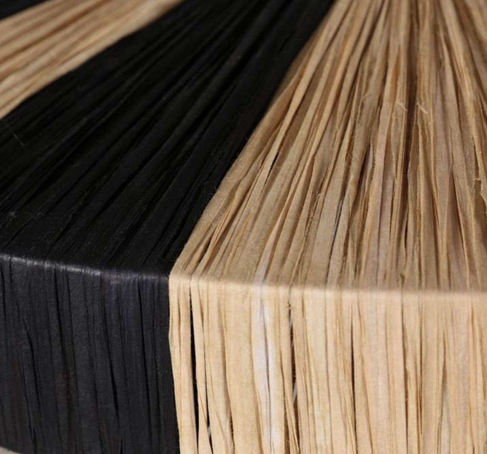 HandHappiness - Wholesale Chandelier/Hanging Light - Boho Raffia Pendant Light - Natural & Black Ceiling Lamp 6