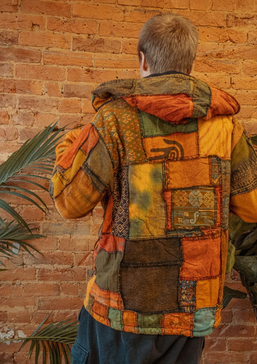 Gardenbelle Shop - Wholesale Jacket - Women's - Hippie Boho Patchwork Fleece Lined Jacket, Boho Coat Unisex8