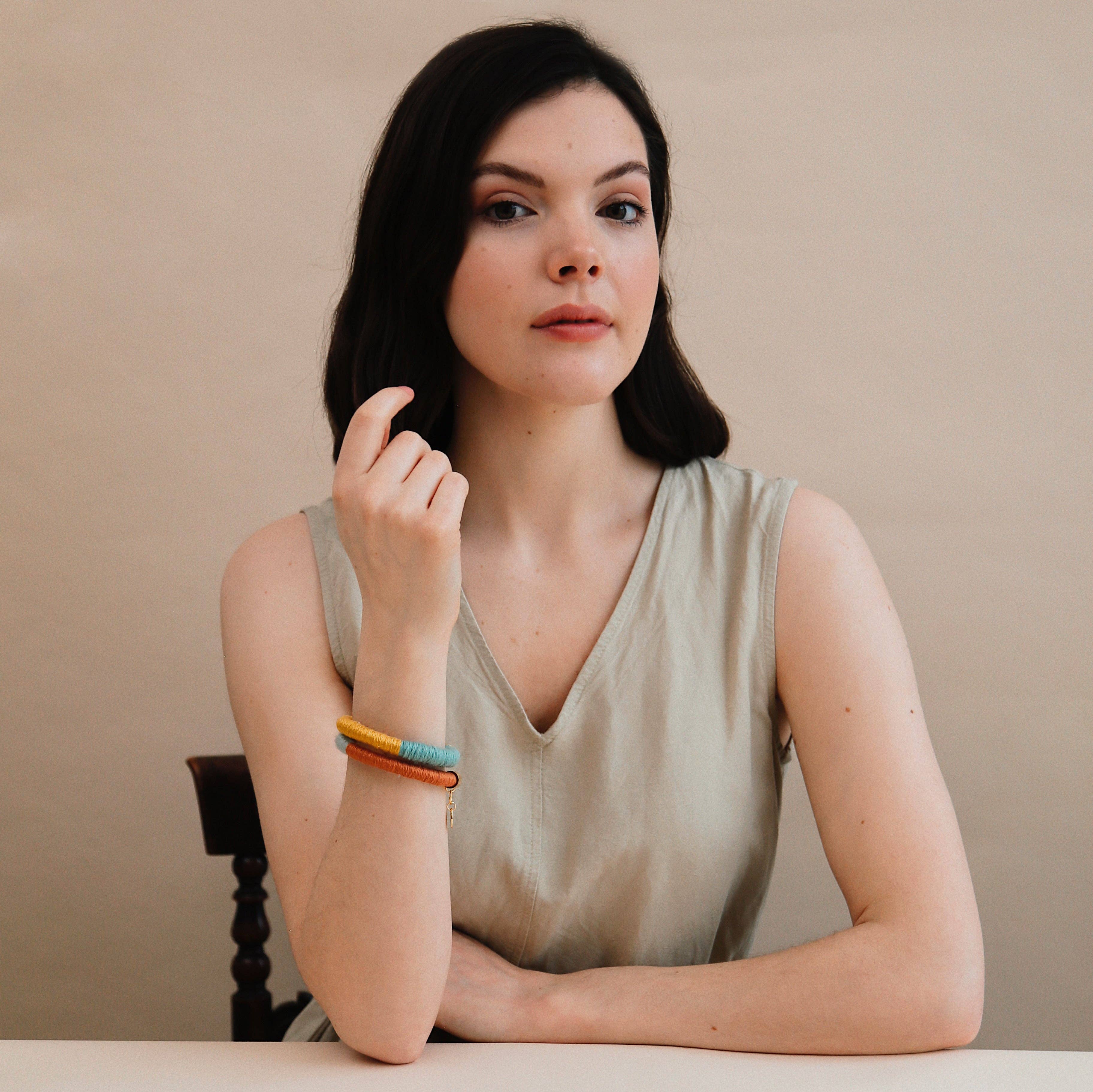 Knottinger - Wholesale Bangle Bracelet - Colour block bracelet bangle2