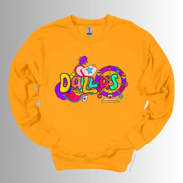 Kiiing & Co. Designs - Wholesale Graphic Sweatshirt - Unisex - Dallas Sweatshirt3
