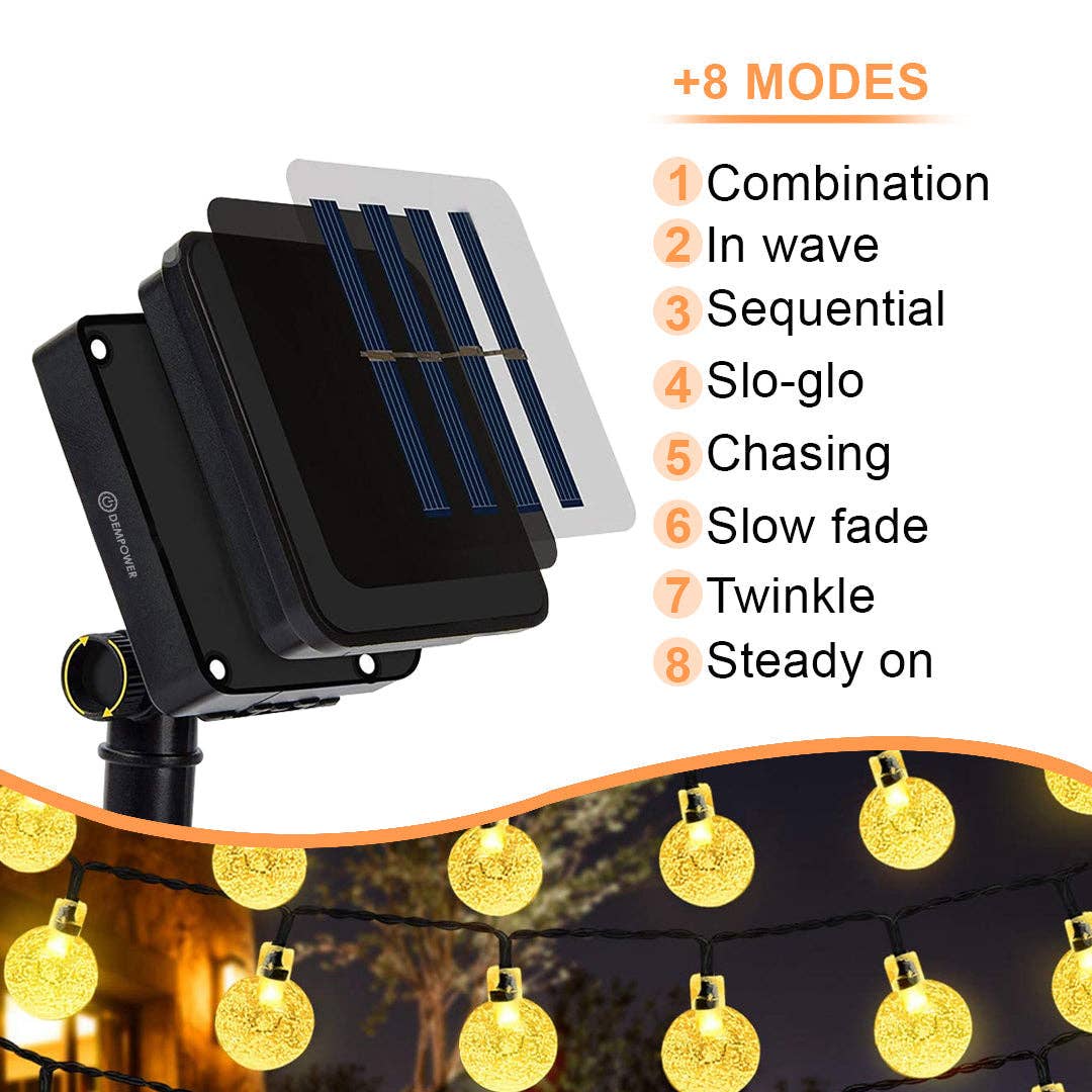 Mtistanbul LTD – Großhandel Lichterketten – LED Solar-Lichterkette, wasserdicht, Warmweiß für Garten2