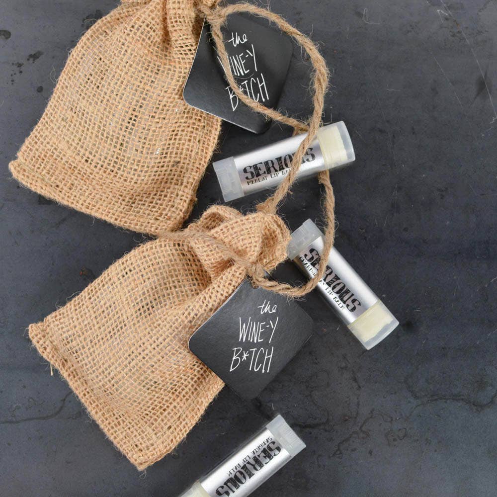 Serious Lip Balm - Vente Assortiment de baumes à lèvres - Baume à lèvres naturel - Le coffret WINEY BITCH pour les amateurs de vin !6