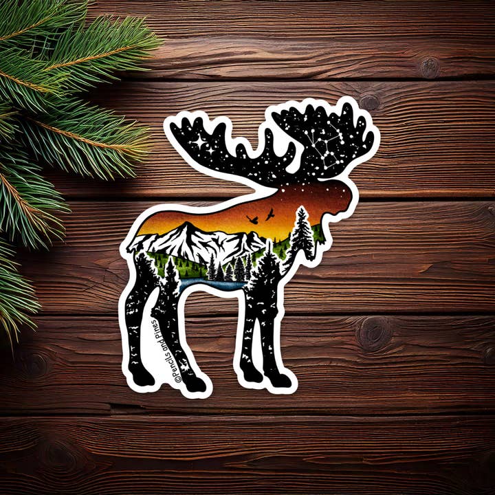 Sticker Orignal des montagnes pour la vente par Pencils and Pines
