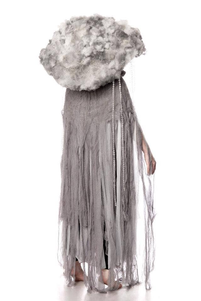 Mask Paradise (by Atixo) – Großhandel Kostüm – Damen – Sturmwolken-Kostüm mit extravagantem Wolkenhut und Tropfenperlen1