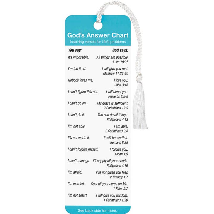 God Answers Tassel Bookmark for wholesale by Cottage Garden