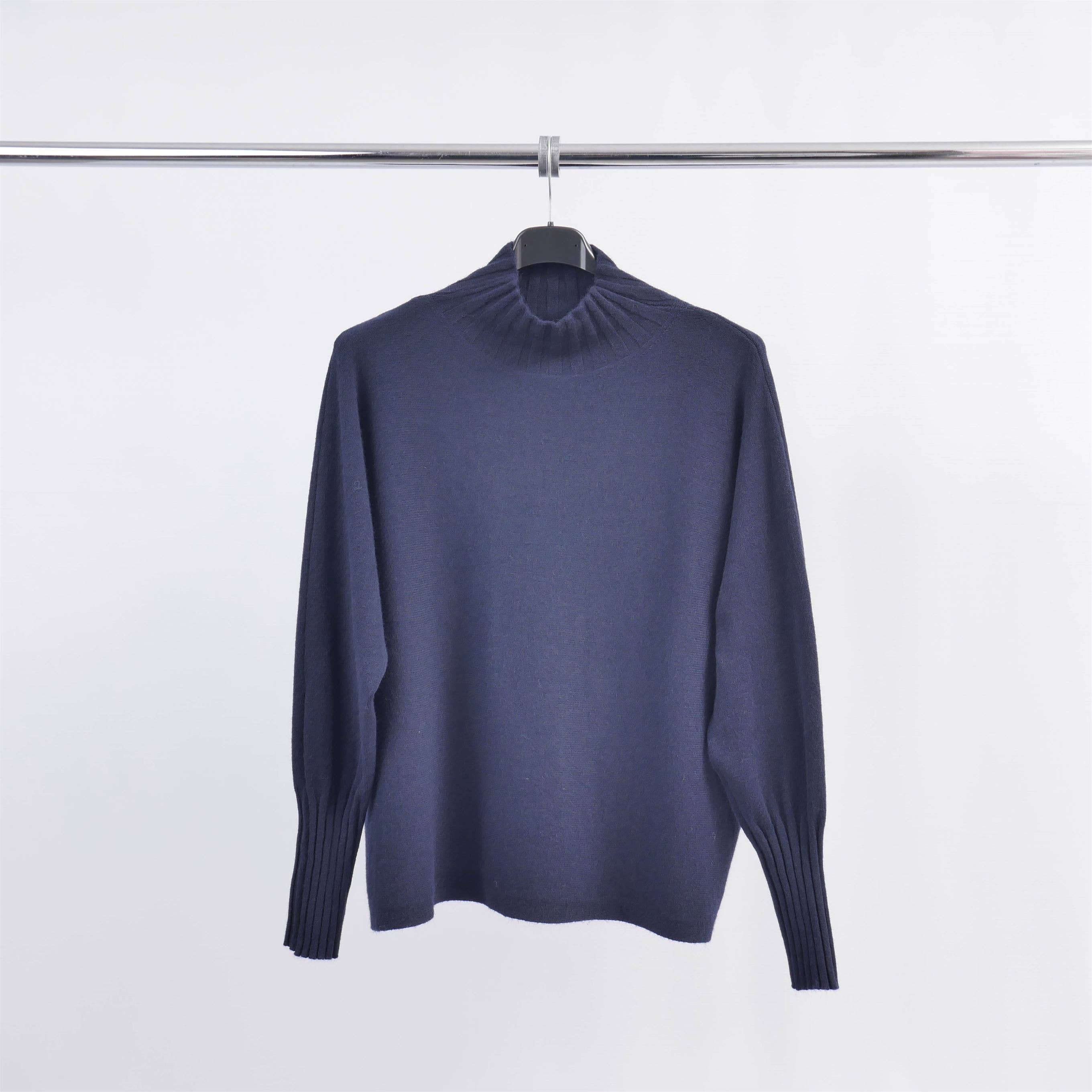 Cecile Wang - Wholesale Knit Sweater - Women's - Turtleneck knit sweater with sleeve details DSY242291