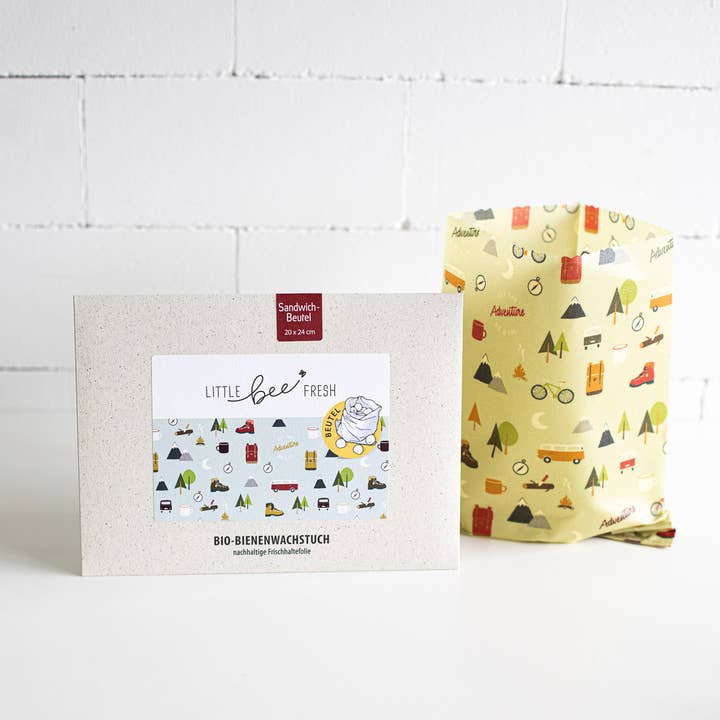 Broodzakjes met biologische bijenwas - outdoor voor wholesale door little bee fresh