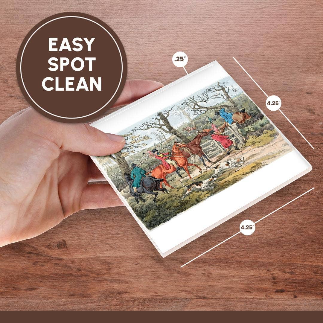 3dRose - Wholesale Onderzetters - 3dRose, Vintage Vossenjacht Scène, Onderzetter6