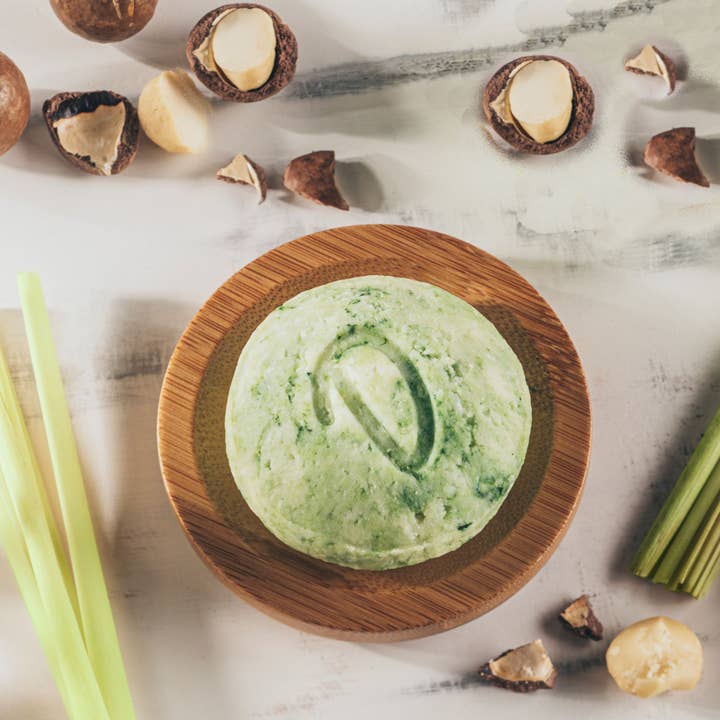 Duschkind GmbH - Wholesale Shampoo Puck/Solid Shampoo - Duschkind solid shampoo lemongrass with macadamia nut oil BIO2