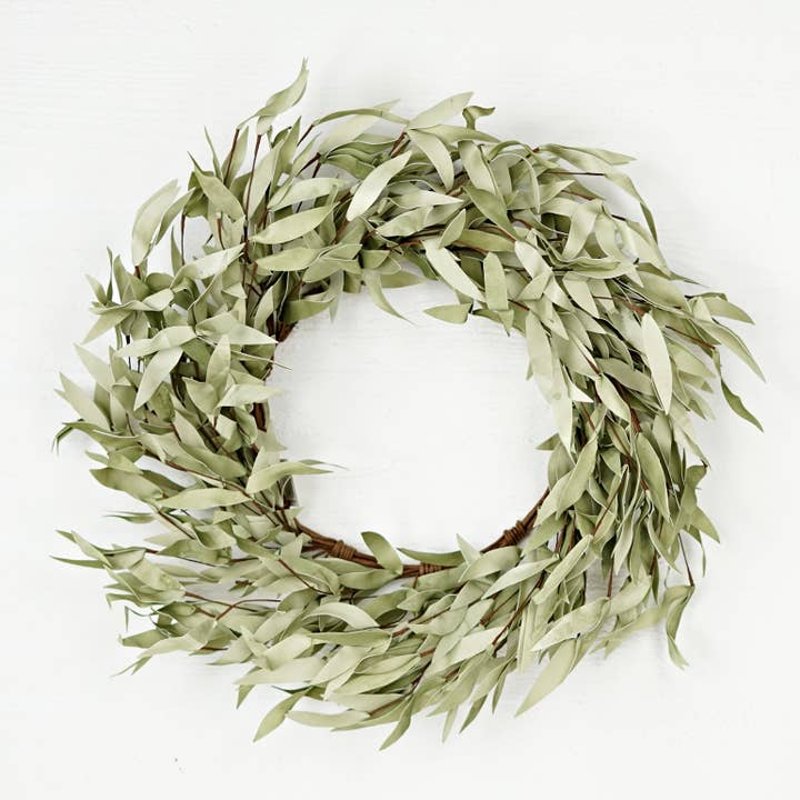 Impressive Enterprises, Inc. - Wholesale Wreath - ISB72660- 24in Flocked Herb Leaves Wreath