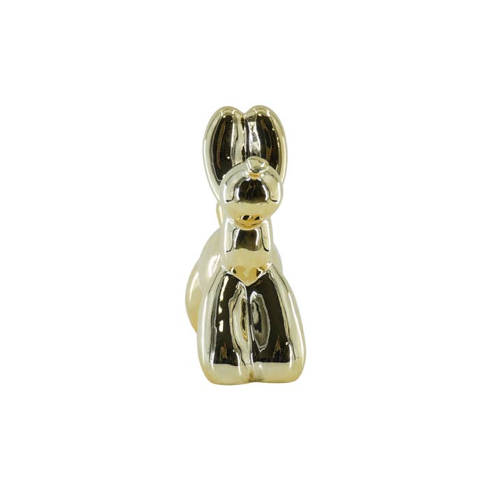 Housevitamin bv - Venta al por mayor Tarro de monedas/hucha de cerdito - Adorno - Hucha Globo Perro - Cerámica - Oro - 17x7x17cm