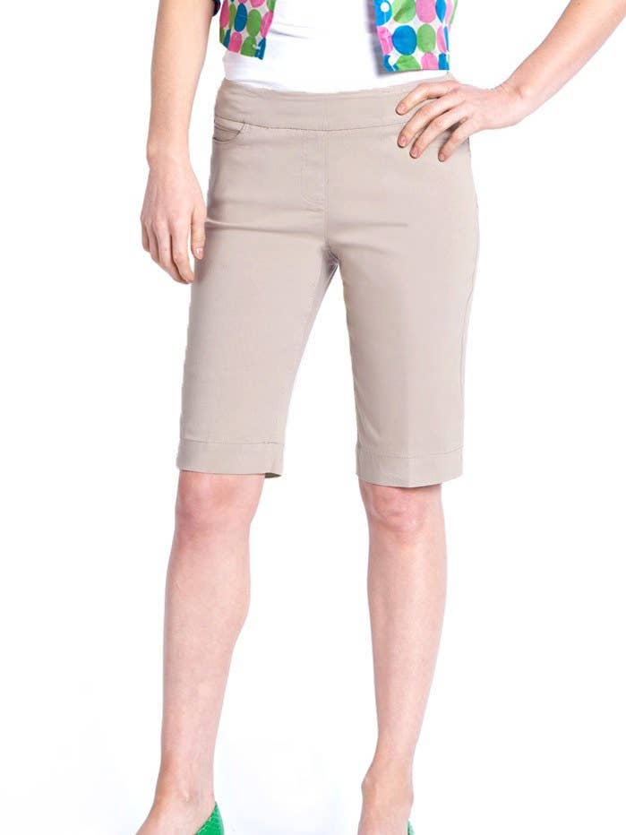 PULL-ON WALKING SHORT W/REAL PKTS - STONE for wholesale by Slimsation