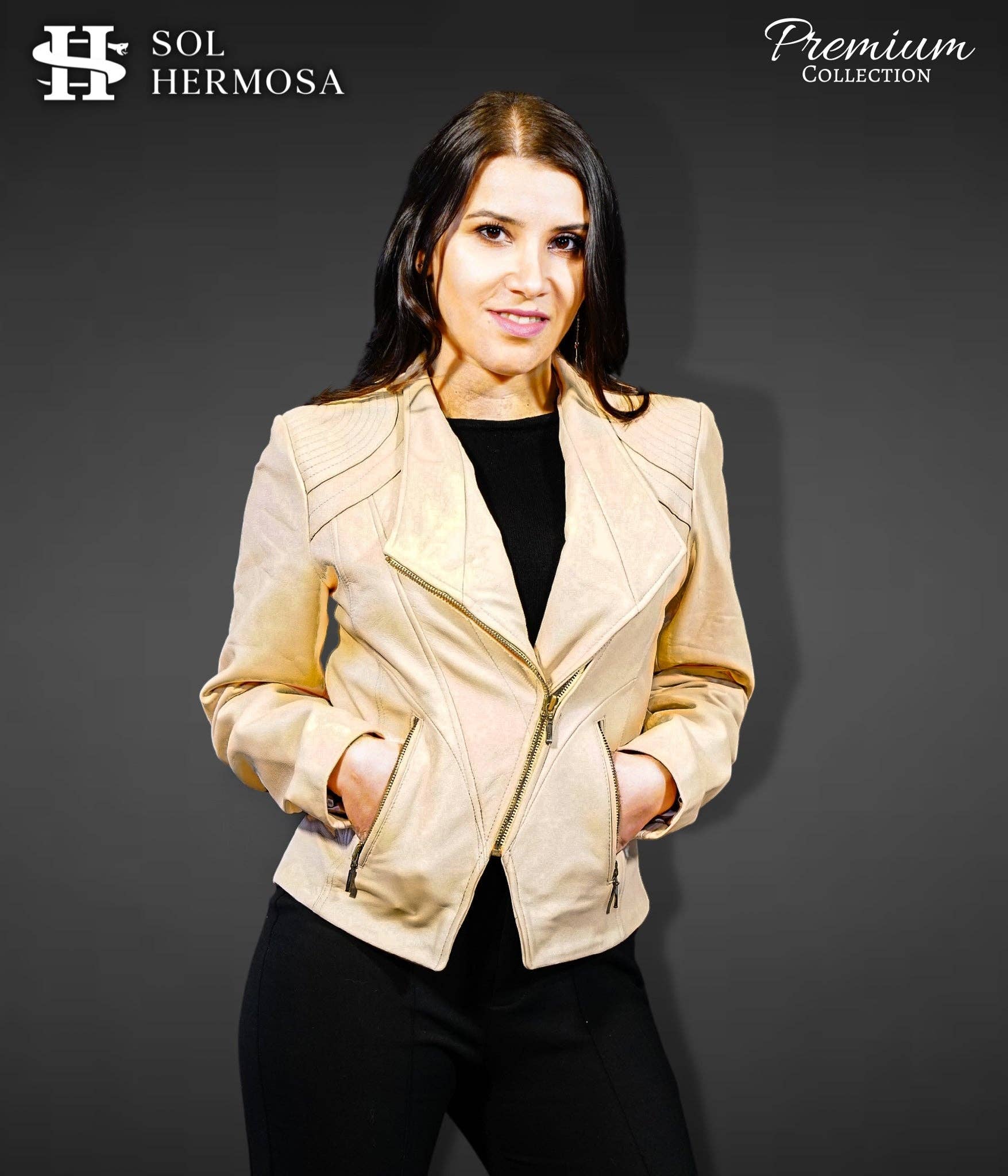 Sol Hermosa – Casaco de couro - Mulher por atacado – Casaco Pele Real Mulher Metis3