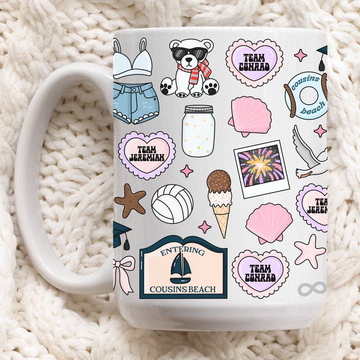 Der von "The Summer I Turned Pretty" inspirierte Keramikbecher für den Großhandel von Nearly June Design Co