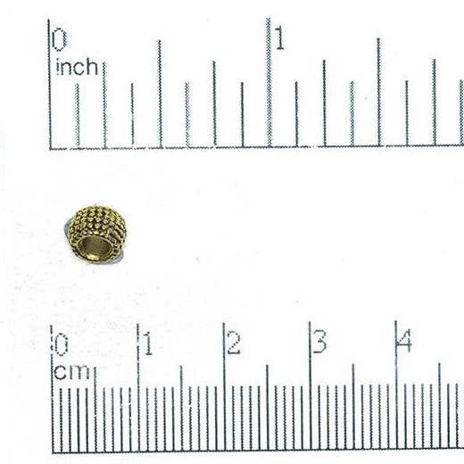 Continental Beads - Wholesale Beads - 4mm Bubble Wrap Tube Bead - Made of Pewter - Sold Individually - CBS99994