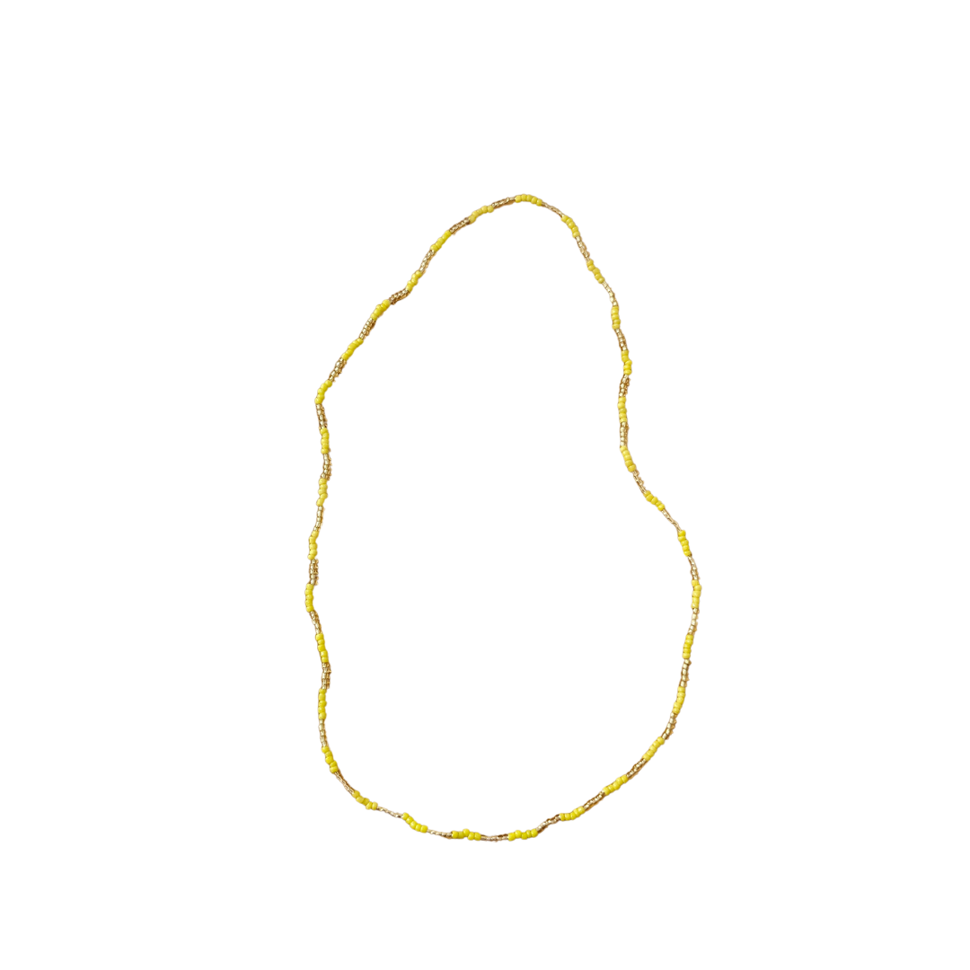 Botanica Luz Del Dia Inc – Colar de elos e correntes por atacado – Colar Oshun amarelo e dourado2