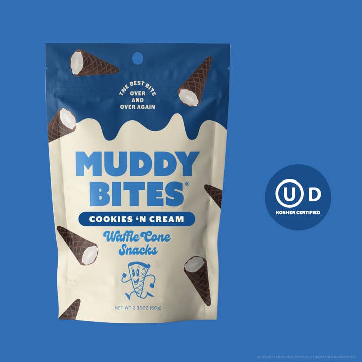 Muddy Bites - Wholesale Cookie - Cookies 'N Cream Waffle Cones Snacks
