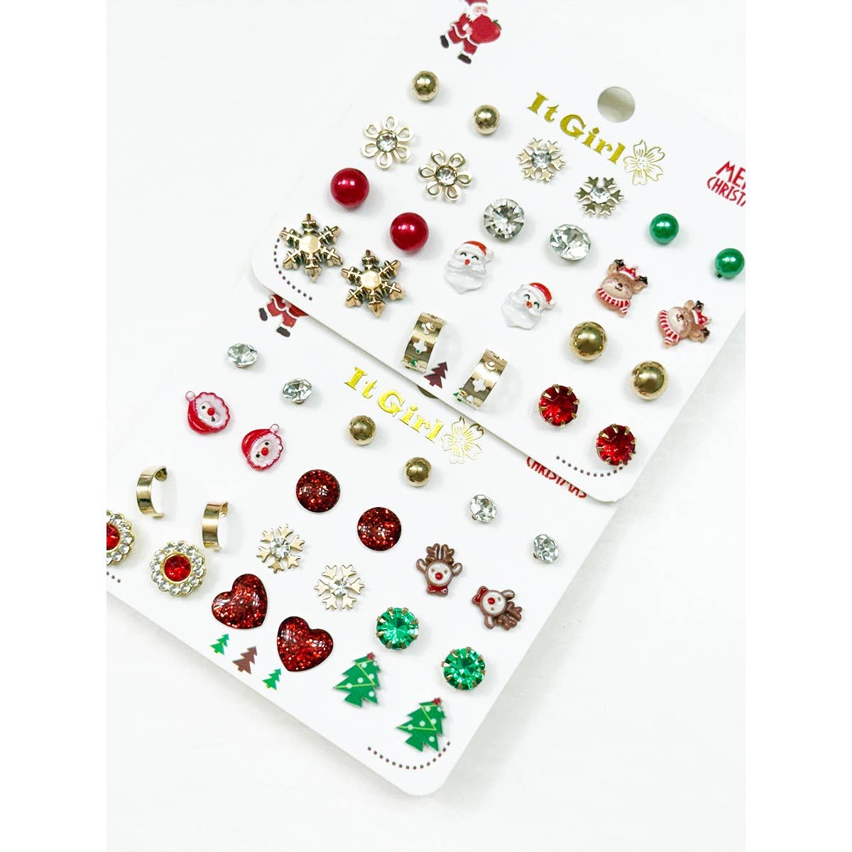 MIX COLOR Christmas Design Assorted Post Earrings for wholesale on Faire2