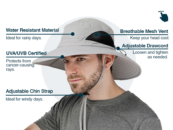 GearTOP - Wholesale Bucket Hat - Unisex - Men/Women Outdoor Sun Protection Bucket Hat - UPF 50 Sun Hat8