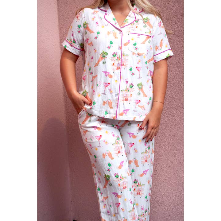 MAHJONG! - PANT SÆT PJS for engroshandel hos Rebecca Illustrated