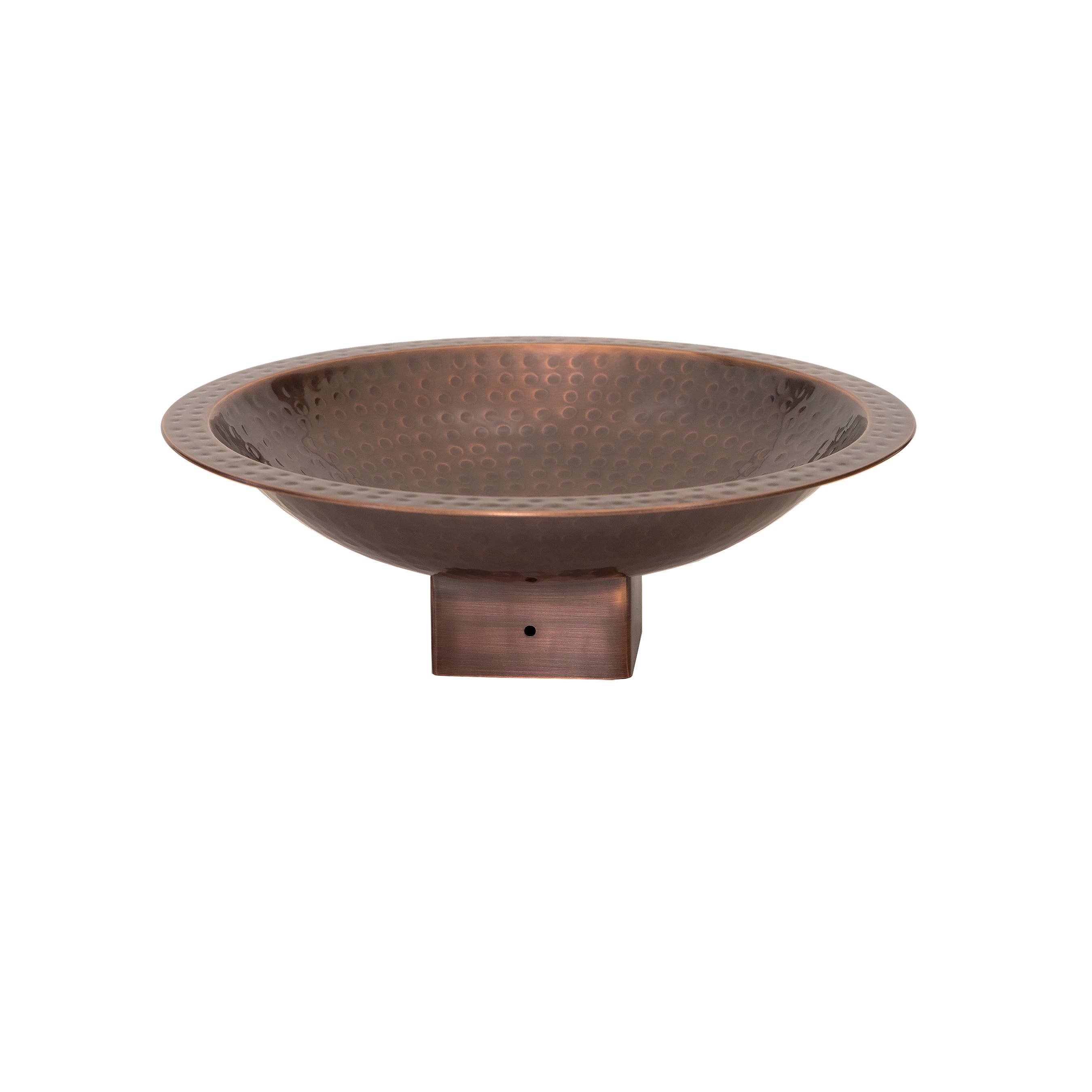 14" Hammered Copper Birdbath for 4x4 Post for wholesale on Faire