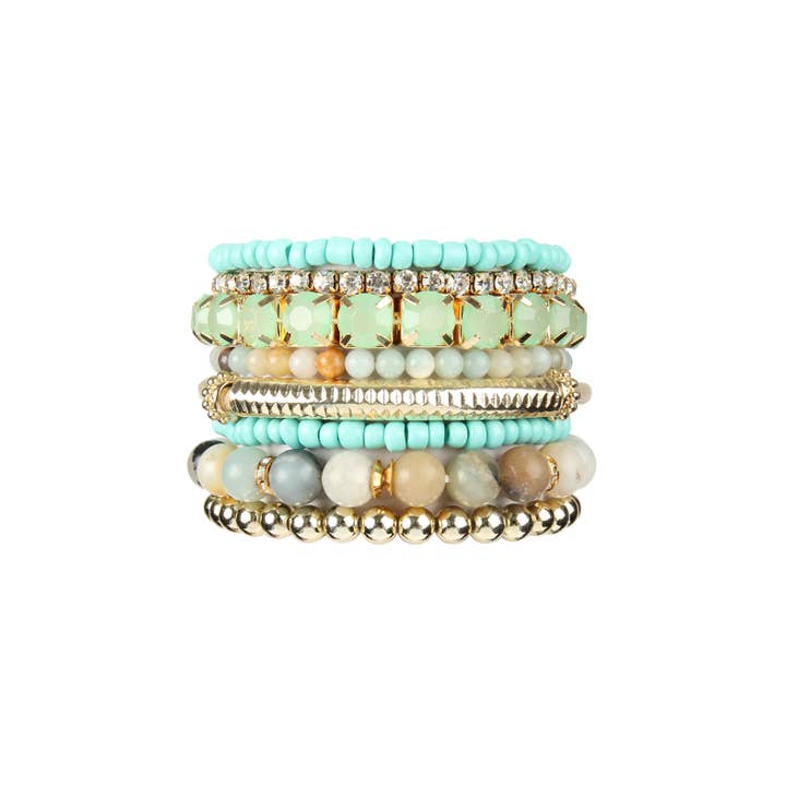 MYS Wholesale Inc - Wholesale Beaded Bracelet - Regular Size Stack-able Beads Bracelet Set2