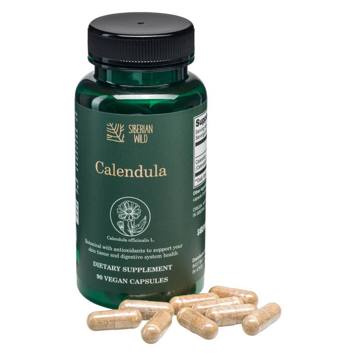 SiberianGreen - Wholesale Oral Supplement/Vitamin - Siberian Wild Calendula Capsules – 1800mg – 90 Vegan Capsules