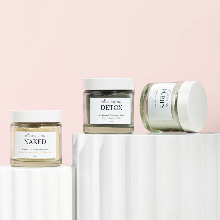 Wild Rising Skincare - Wholesale Facial Cleanser - Natural Waterless Powder-to-Foam Exfoliating Cleansing Grain5