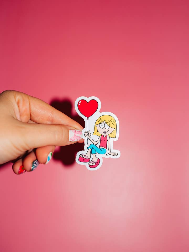 Lizzie McGuire Balloon Sticker, 90s Cartoon, Pop Culture for wholesale by ShopSourSweetener