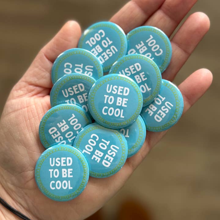 Bouton épingle "Used to Be Cool" pour la vente par Stone Donut Design, LLC