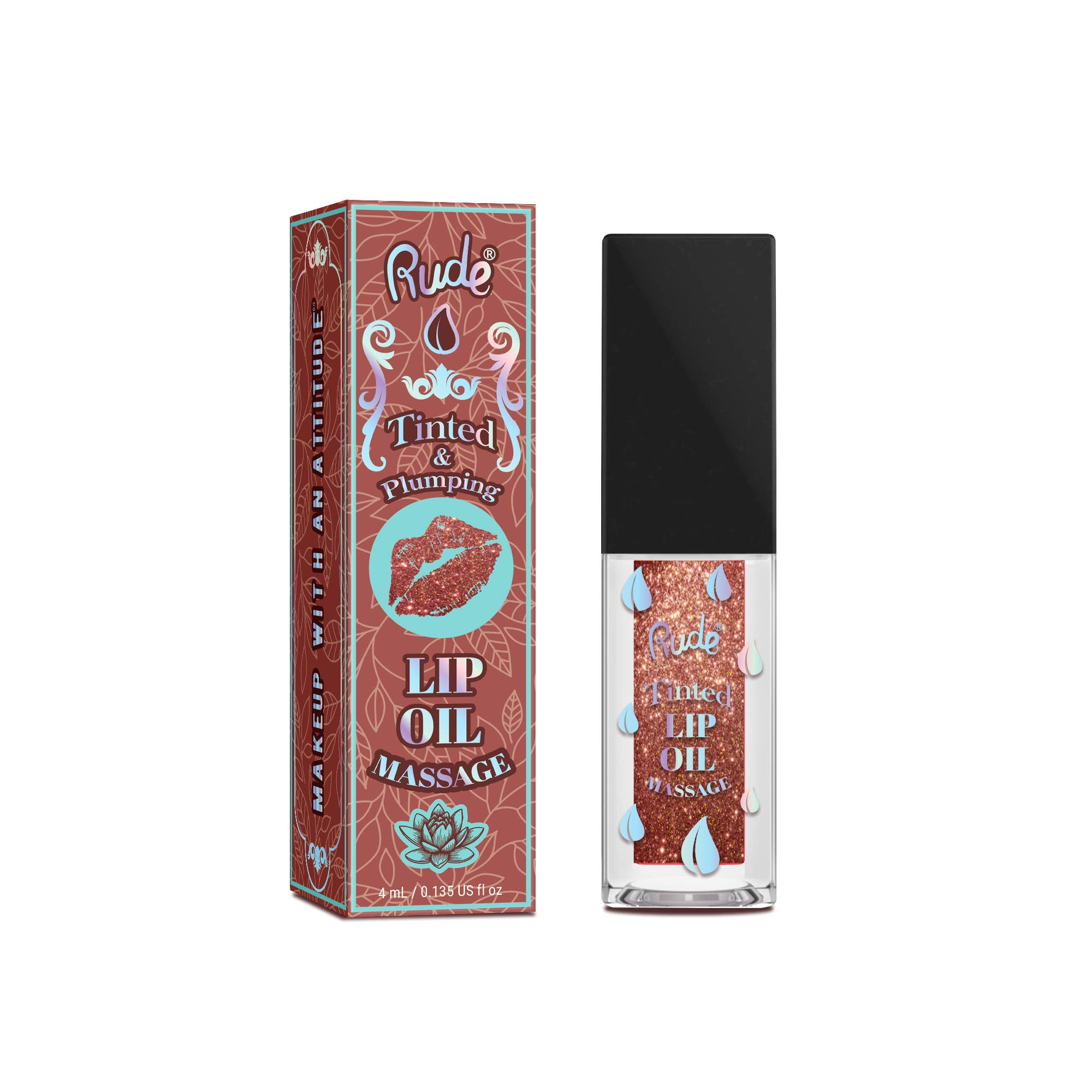 Rude Cosmetics – Gloss labial por atacado – Óleo Labial para Massagem com Efeito Tinturado e VOLUMIZADOR9