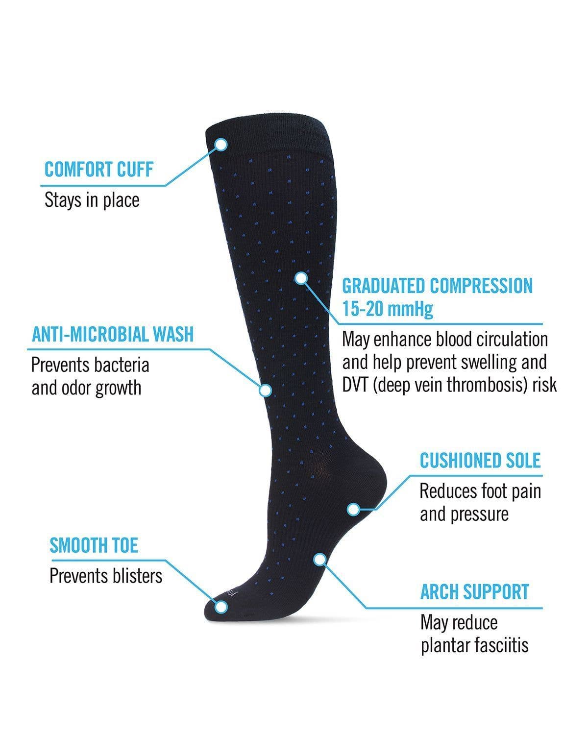 Infinity Classics International Inc. - Wholesale Socks - Unisex - Swiss Dot Cotton Compression Socks9