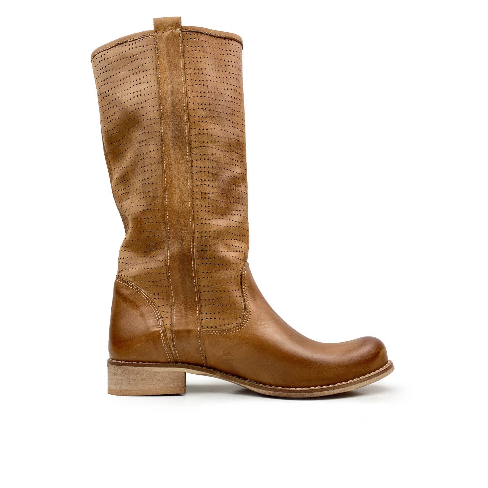 Eccellenza Donna – Großhandel Stiefel – Damen – MOSCA Stiefel aus Nubukleder in Hellbraun2