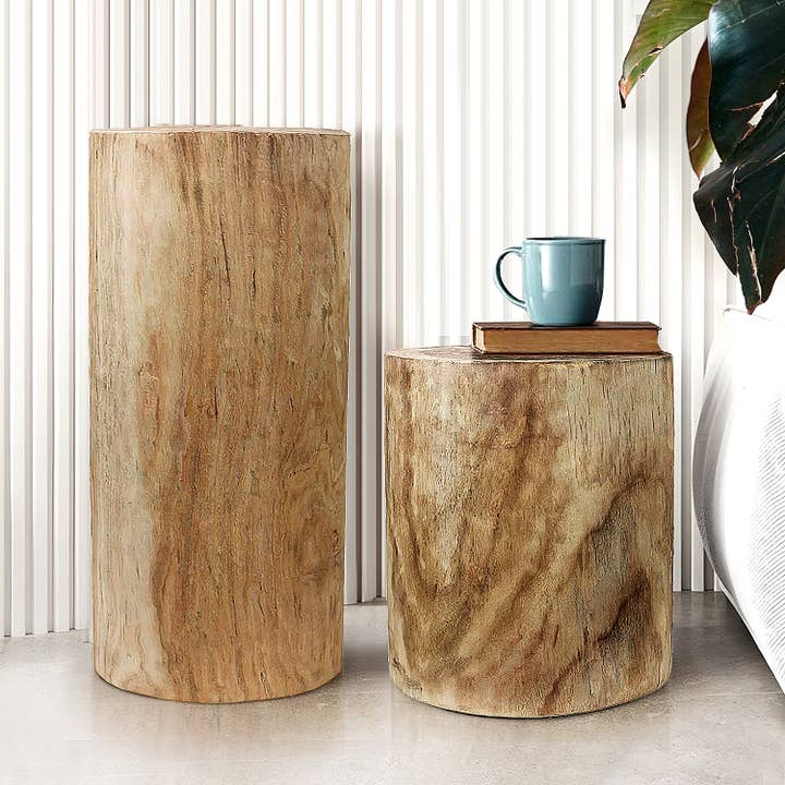 Nova Natural Wood Pedestal for wholesale on Faire