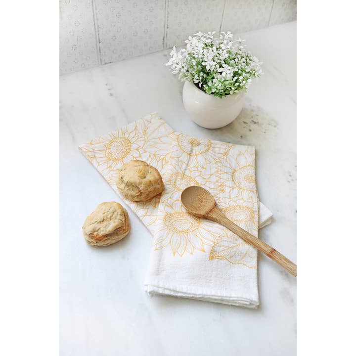 Highland Ridge | Handmade Home Decor - Wholesale Tea towel - Sunflower Tea Towel6