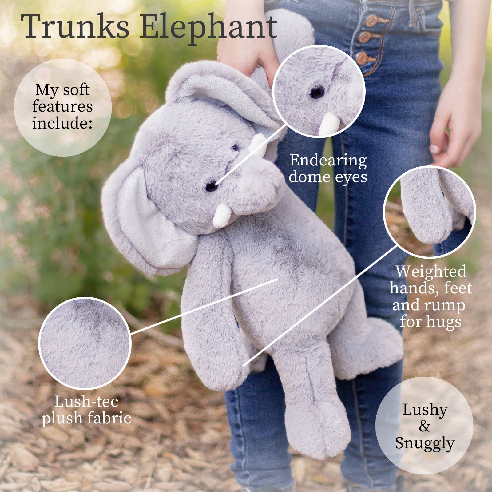 Beverly Hills Teddy Bear Company - Wholesale Stuffed/Plush Toy - Kids & Baby - World's Softest Lushees 16" - Elephant Plushie for Kids2